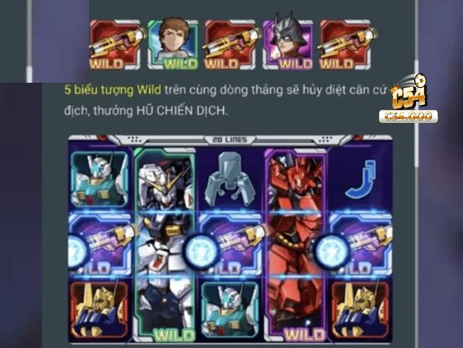 Các biểu tượng thường gặp trong Gundam Slot