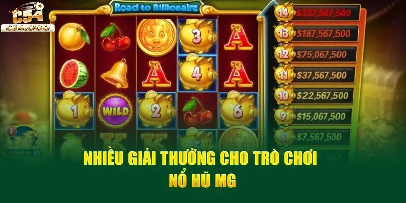 Nhiều giải thưởng thú vị cho tựa game Nổ hũ MG